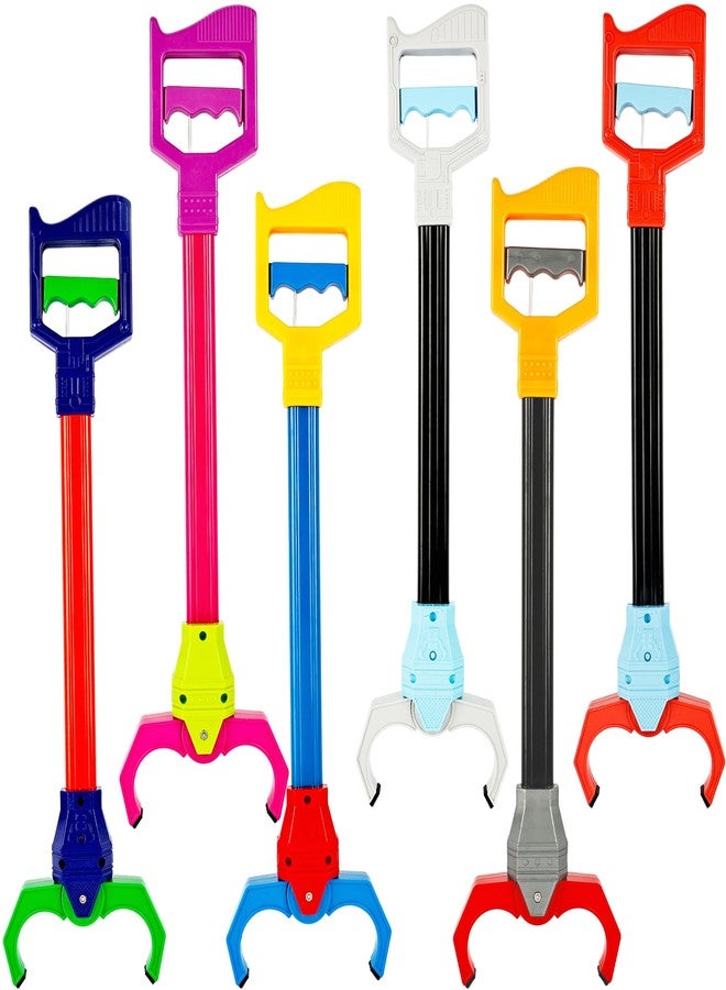 Feradny 6 Pcs Interactive Grabber Toy Flexible Robot Hand and Robotic Claw Hand Claws for Kids Early Grasping Learning and Garbage Picker Toys - Image 1